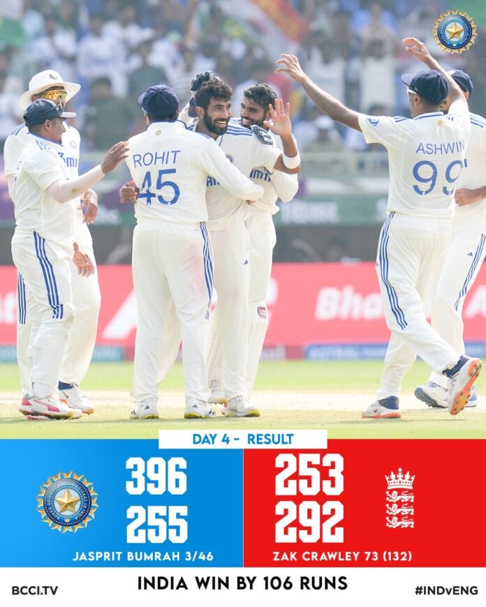 IND vs ENG: Team India played bazball, won the second test by 106 runs