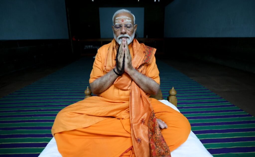 PM Modi Meditation: Wearing Saffron Clothes, Meditating in a Yogic Pose… PM Modi's First pictures and VIDEO surfaced