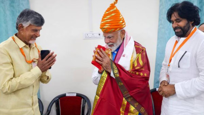 Historic Moment: Chandrababu Naidu Sworn in as Andhra Pradesh CM for the Fourth Time! Pawan Kalyan as Deputy CM - Who Else Took Oath?