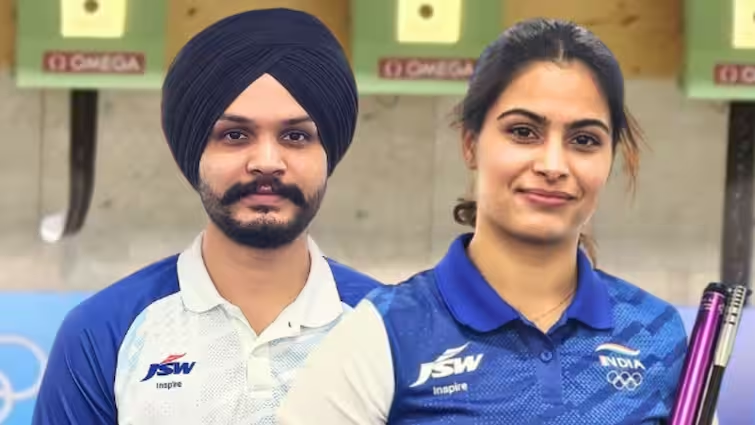 Double Olympic Bronze in shooting: Manu Bhaker, Sarabjot Shine in Paris Olympics