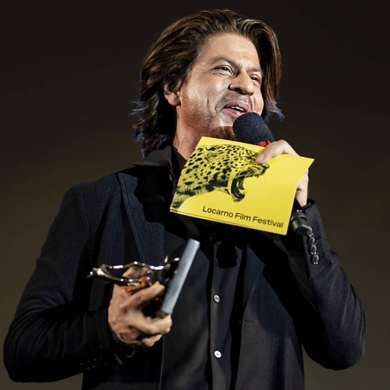 Shahrukh Khan received the Pardo Alla Carriera Award at the Locarno Film Festival