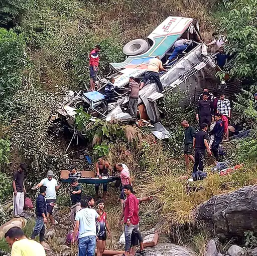 Almora Bus Accident: Bus Plunges into Gorge, 36 Dead, CM Orders Probe