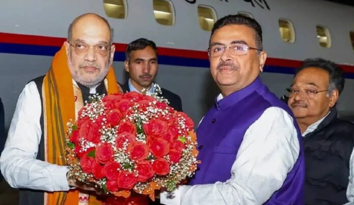 Amit Shah arrives in Kolkata