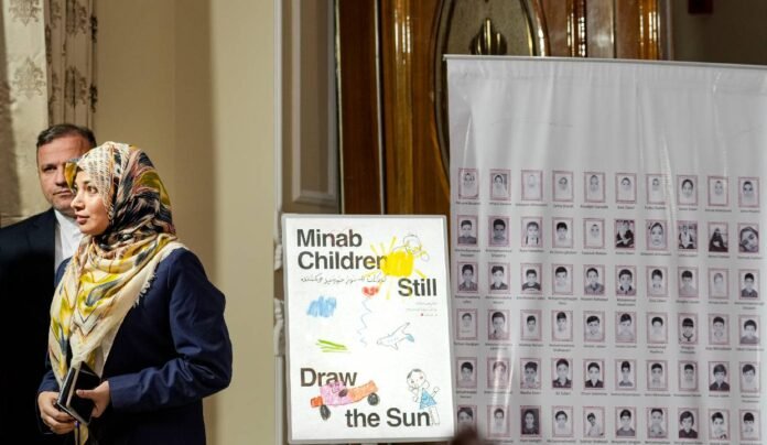 photos-of-children-killed-in-iran-school-missile-strike-displayed-at-iranian-embassy-in-new-delhi-