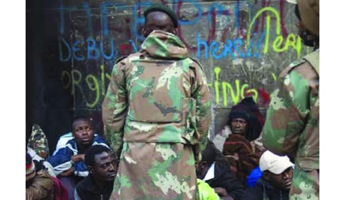 Migrants clash